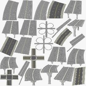 Highways and Streets Collection 3D model